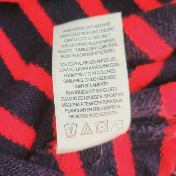 Preppy IZOD Red & Navy Stripped Cotton Top Size M - Picture 7 of 7
